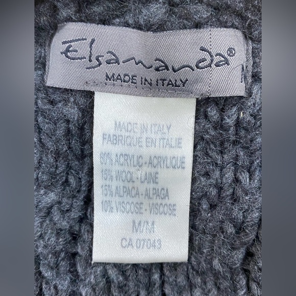 Anthropology Elsamanda Wool Blend Sweater/ cardigan Oversized Full Zip size M - Picture 7 of 8